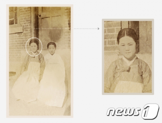 이화여자대학교가 21일 오전 서울 서대문구 이화역사관에서 유관순 열사(1902~1920)의 이화학당 시절 미공개 사진 2점을 최초 공개했다. /사진=뉴스1(이화여대 이화역사관 제공)