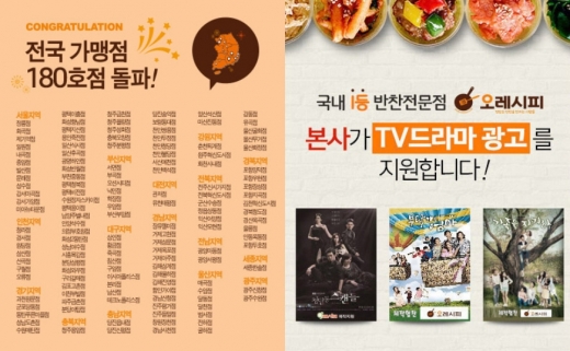 오레시피, 드라마광고 지원으로 브랜드 알려