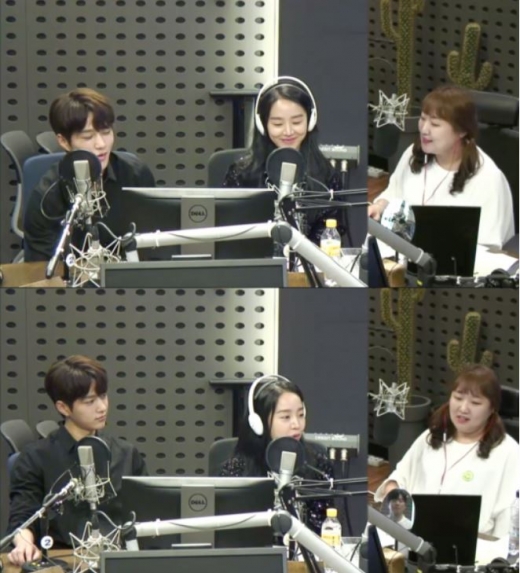 (왼쪽부터)'단 하나의 사랑' 배우 김명수 신혜선. /사진=보이는 라디오 캡처