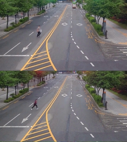 바바리맨을 쫓는 순경. /사진=뉴시스(서울 금천경찰서 제공)