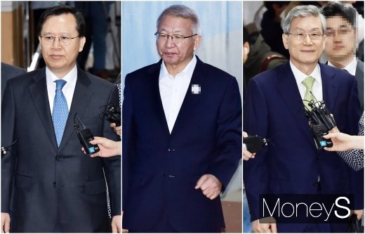 (왼쪽부터) 박병대 양승태 고영한. /사진=임한별 기자