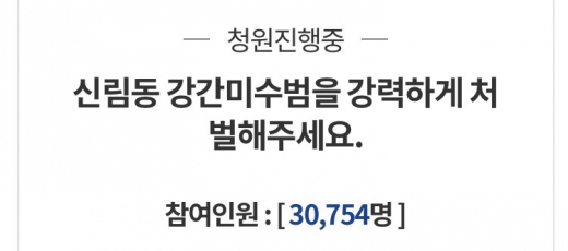 신림동 사건 청와대 국민청원. /사진=청와대 국민청원 홈페이지 캡처