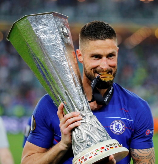 30일 오전(한국시간) 아제르바이잔 바쿠 바쿠올림픽스타디움에서 열린 2018-2019시즌 UEFA 유로파리그 결승전에서 1골 1도움으로 활약한 첼시의 올리비에 지루. /사진=로이터
