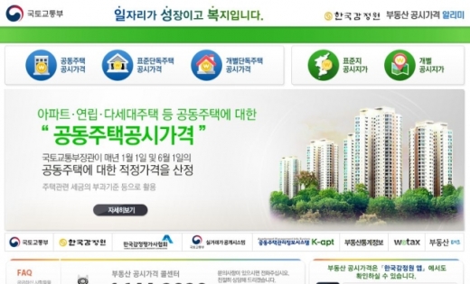 2019년 개별공시지가 조회. /사진=국토교통부 '부동산 공시가격 알리미' 홈페이지 캡처