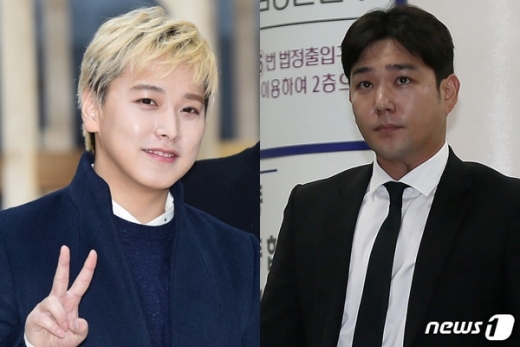슈퍼주니어 성민(왼쪽)과 강인. /사진=뉴스1