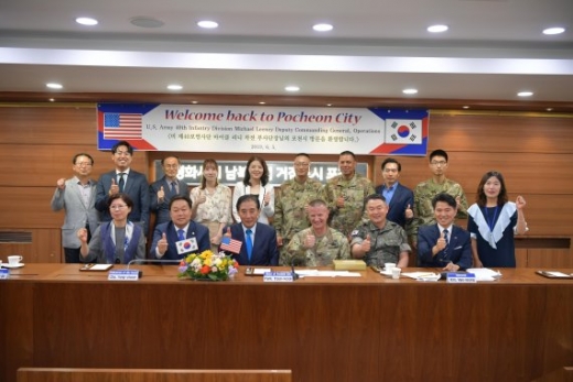 미국 제40보병사단 마이클 리니 작전 부사단장 5일 포천시 방문. / 사진제공=포천시