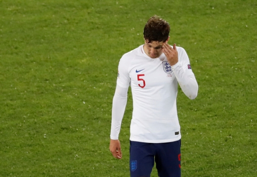 지난 7일(한국시간) 2018-2019시즌 유럽축구연맹(UEFA) 네이션스리그 4강 네덜란드전에서 치명적인 실책으로 팀의 실점에 빌미를 제공했던 잉글랜드의 센터백 존 스톤스. /사진=로이터