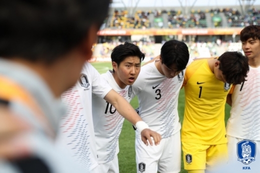 이강인(오른쪽부터 네번째). /사진=대한축구협회 제공   