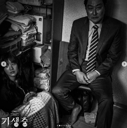 봉준호 감독, 현실 같은 '기생충' 촬영현장 사진