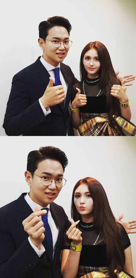 장성규 전 JTBC 아나운서와 전소미. /사진=장성규 인스타그램 캡처