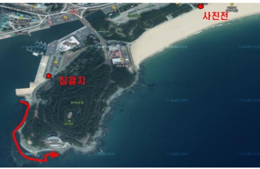 해양쓰레기 정화활동을 펼칠 해운대 동백섬 일원./사진제공=부산해양경찰청 