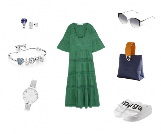 주얼리-판도라, 시계-올리비아버튼, 드레스-자라, 선글라스-베디베로, 가방-러브캣, 신발-수페르가
