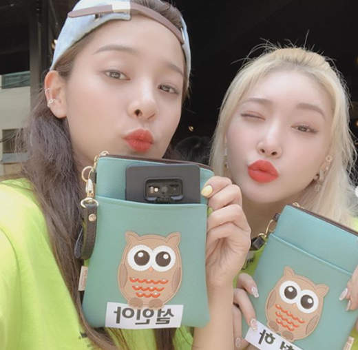 설인아와 청하. /사진=설인아 인스타그램 캡처