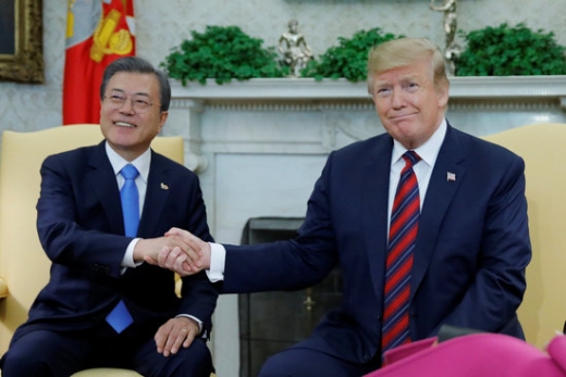 문재인 대통령(왼쪽) 트럼프 미국 대통령. /사진=로이터   