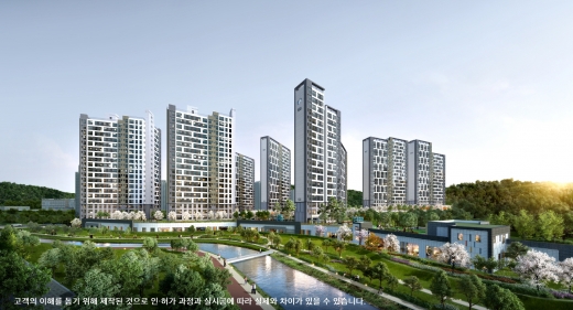 판교 대장지구 제일풍경채 5블록 투시도. /사진=제일건설