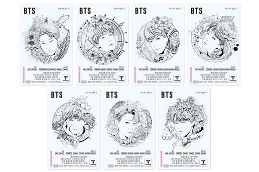 CU(씨유), ‘BTS 일러스트 투명 티머니카드’ 단독 판매