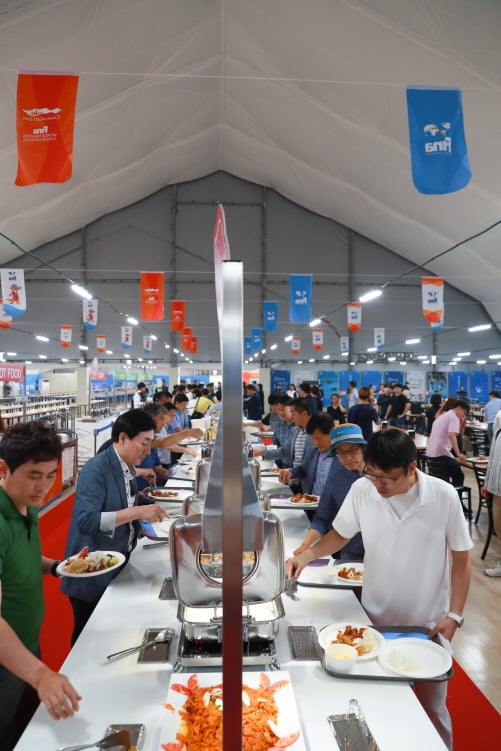 선수촌 식당/사진제공=광주세계수영선수권대회 조직위