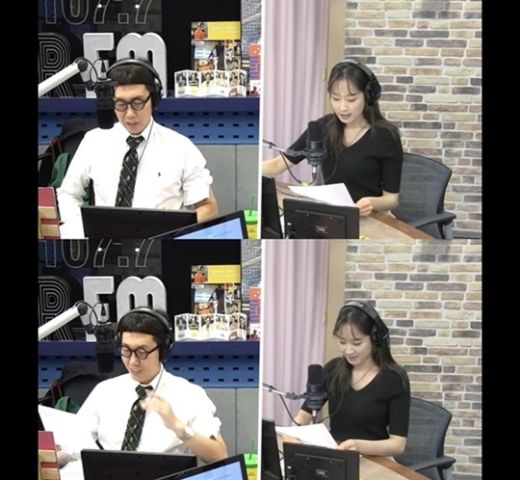김영철과 주시은 아나운서. /사진=SBS 보이는 라디오