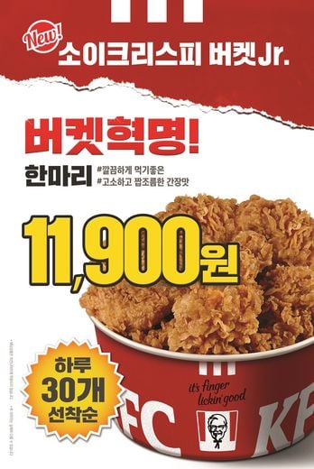 양도, 가격도 1인 1닭에 안성맞춤! … KFC, ‘소이크리스피 버켓주니어’ 출시