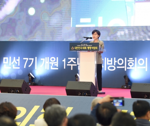 인사말 하는 이화순 부지사. / 사진제공=경기북부청