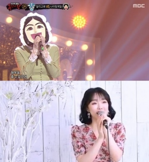 복면가왕 나이팅게일과 이보람. /사진=MBC '복면가왕' 방송화면 캡처, 이보람 인스타그램 캡처 