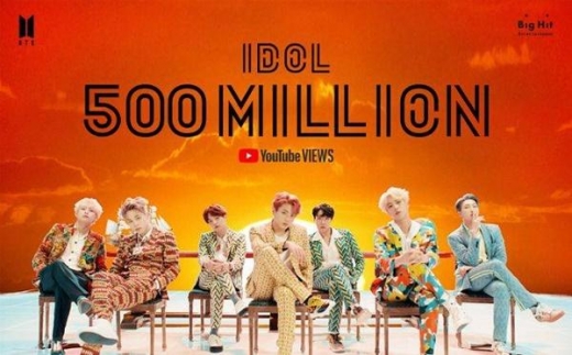 방탄 5억뷰, 'IDOL' 뮤직비디오 돌파
