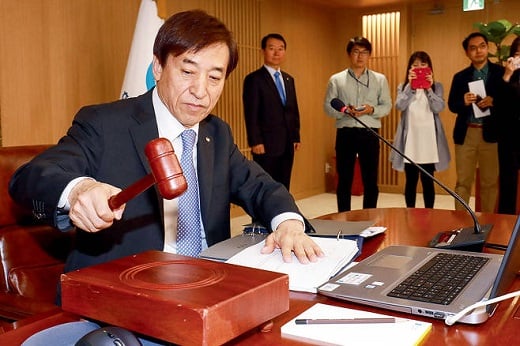 지난 5월 열린 금융통화위원회에서 이주열 한국은행 총재가 기준금리를 연 1.75%로 동결했다. /사진=뉴스1 DB