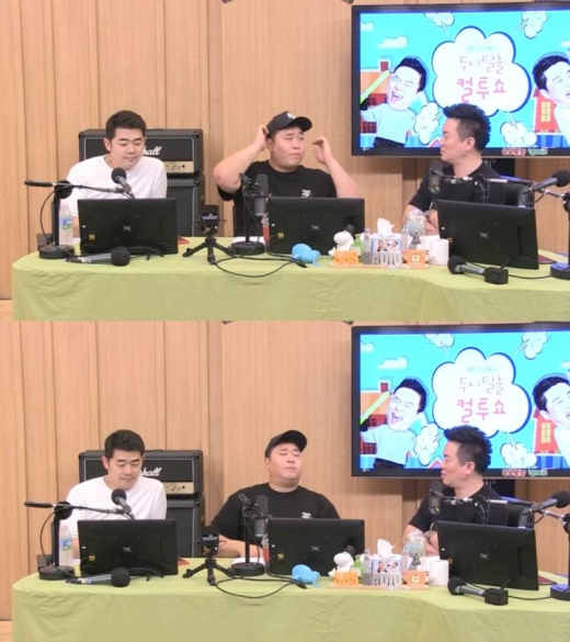 김기욱(왼쪽부터) 문세윤 김태균. /사진=SBS 두시탈출 컬투쇼 방송 화면 캡처    