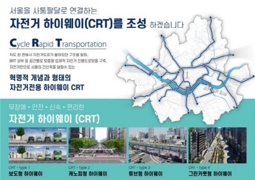 서울시 자전거하이웨이(CRT) 개념도. /사진=서울시