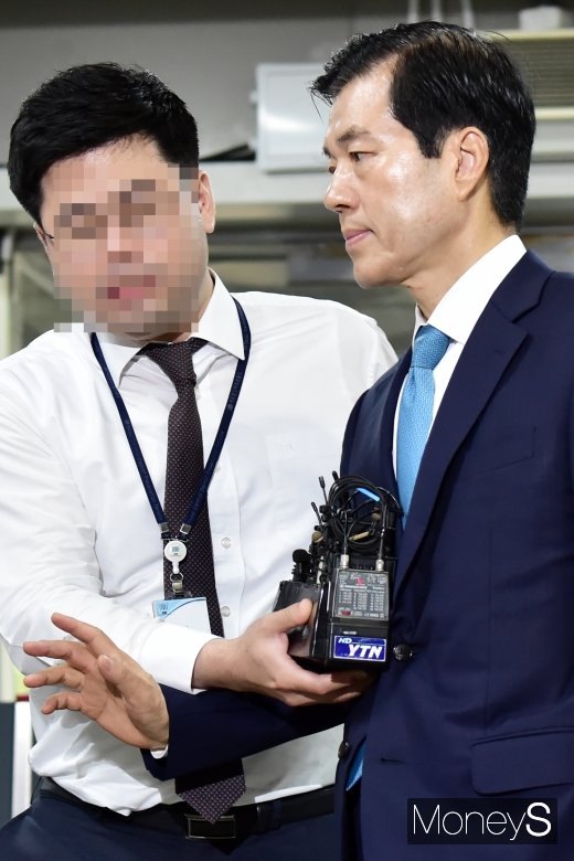 [머니S포토] 김태한 삼바 대표, '굳게 다문 입'