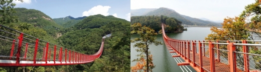 마장호수 & 감악산 라키스트 힐링파크 출렁다리. / 사진제공=파주시