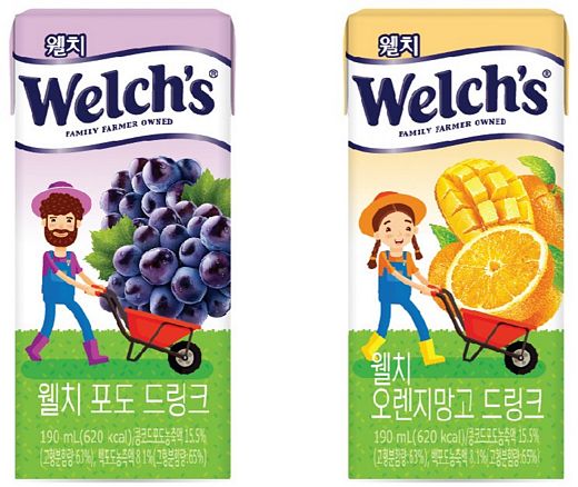 농심, 새콤달콤한 ‘웰치 포도 & 오렌지망고 드링크’ 출시