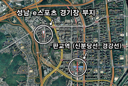 성남시 분당구 삼평동 626번지 환상어린이공원 일대. / 사진출처=네이버 지도 
