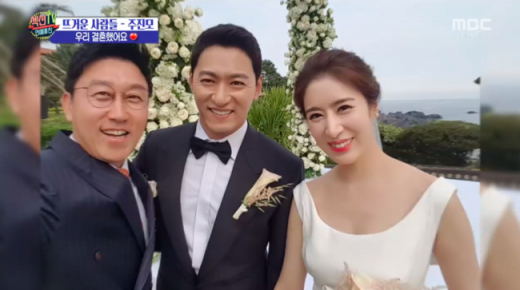 김현욱 아나운서와 주진모-민혜연 부부. /사진=MBC '섹션TV연예통신' 방송 화면 캡처