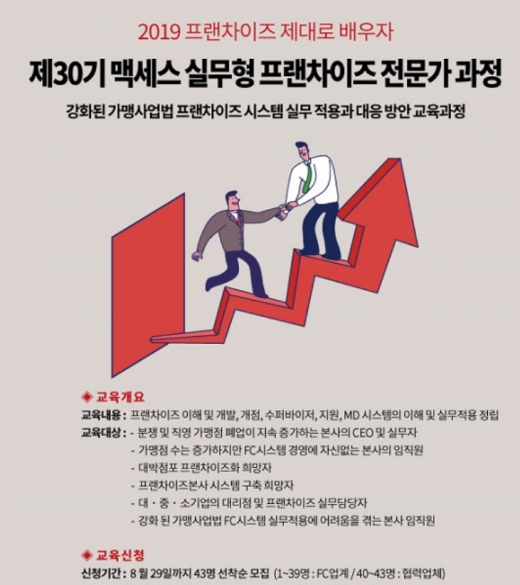 맥세스컨설팅, 30기 프랜차이즈전문가과정 모집 …  제대로 배우기 위한 과정 개설