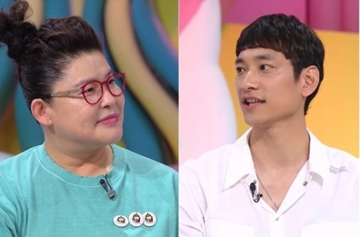 이영자(왼쪽)와 배구선수 김요한. /사진=KBS 안녕하세요 제공  