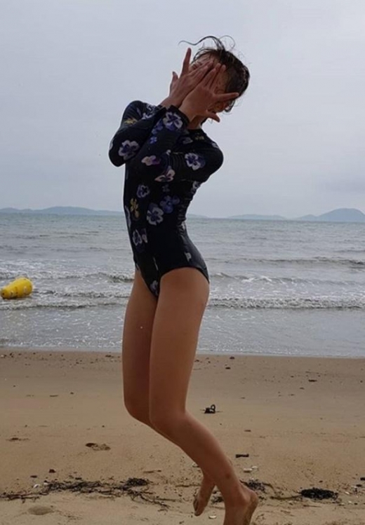 '송종국 자녀' 송지아 송지욱, 자월도 모래사장서 즐거운 시간