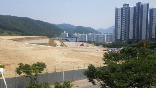 부산 기장군 정관신도시에 추진중인 '정관 꿈의 행복타운' 예정지./사진=곽일주 기자 