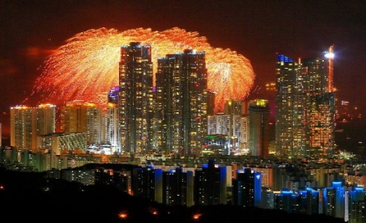 김기홍 씨의 마린시티와 불꽃축제./사진제공=부산시 