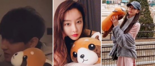 강타 팬더인형의혹. /사진=강타, 정유미, 우주안 인스타그램