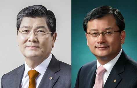 차남규 한화생명 부회장(왼쪽)과 여승주 사장 / 사진=한화생명