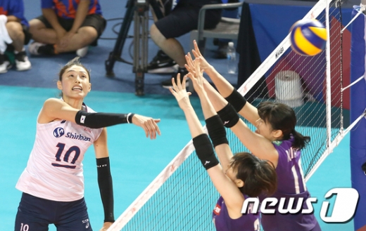 한국 여자 배구 국가대표팀 김연경(왼쪽). /사진=뉴스1