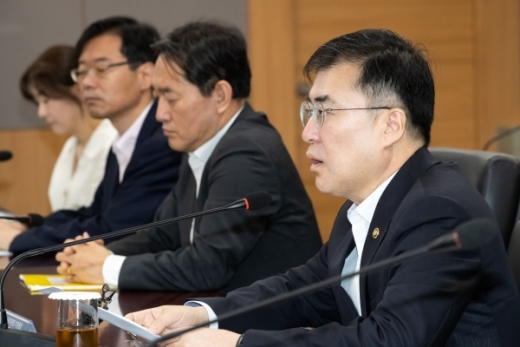 손병두 금융위원회 부위원장이 5일 서울 세종대로 정부서울청사에서 열린 '금융상황 점검회의'에서 모두발언을 하고 있다./사진= 금융위원회 