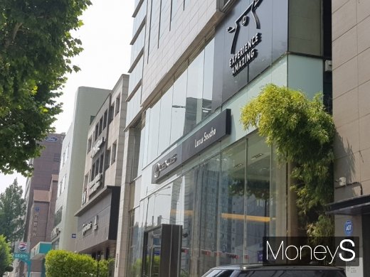 수입자동차 거리. 렉서스 전시장. /사진=이지완 기자