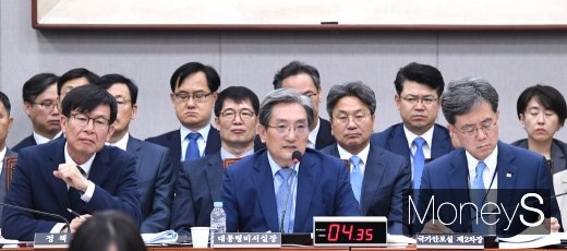 [머니S포토] 국회 운영위 참석한 김상조·노영민·김현종