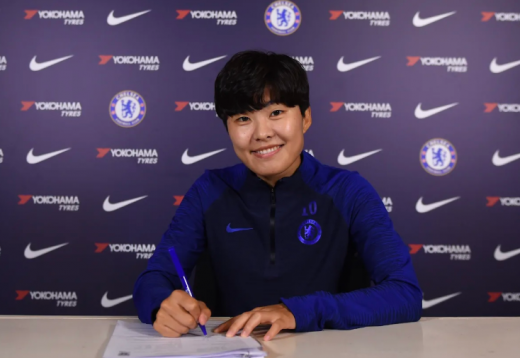 첼시FC 위민과 재계약을 체결한 지소연. /사진=첼시FC 공식 홈페이지 캡처