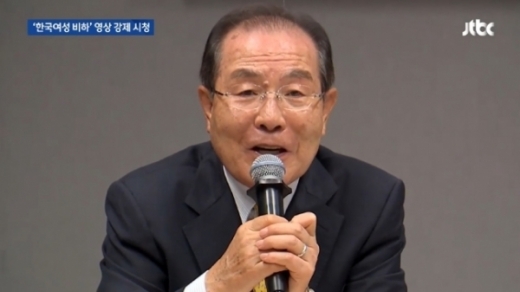 윤동한 한국콜마 회장. /사진= JTBC '뉴스룸' 방송 캡처    