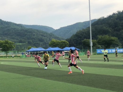 제55회 추계 한국고교 축구연맹전 개막전 전경/합천군 제공