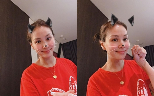고소영 고양이 느낌 사진. /사진=고소영 인스타그램 캡처   