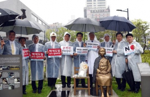 안병용 의정부시장은 광복절 경축식 후 일본 경제침략 규탄 결의대회도 참석했다. / 사진제공=의정부시